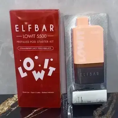 Elfbar Lowit5500 - Strawberry Juicy Peach&Black